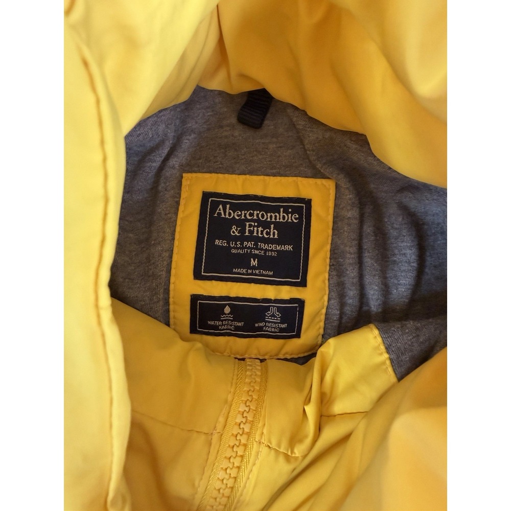 Abercrombie & Fitch Quilted Puffer Jacket Women's Size Medium Yellow - Picture 5 of 10